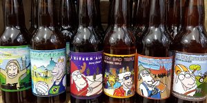 Quelques bouteilles produites par la brasserie la Biergerie